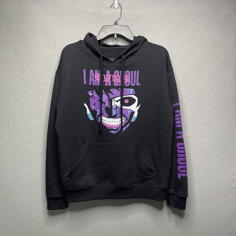 Tokyo Ghoul Funimation Mens Hoodie I Am A Ghoul Graphic Black Purple S